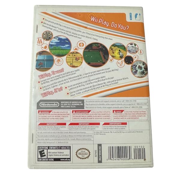 Wii Play Nintendo Wii Video Game Simulation CIB Complete Untested - Picture 2 of 11